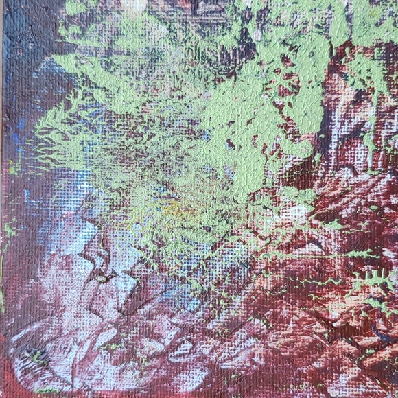 Wall Art Handmade Abstract Acrylic Painting- "Windowpane" - Picture 4 of 6